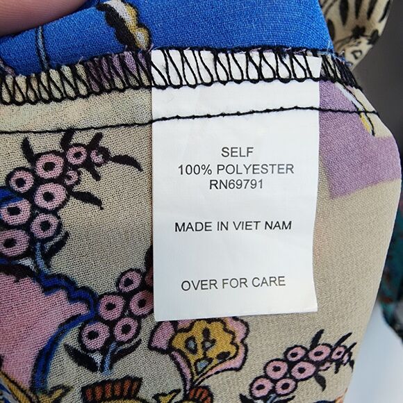 Anthropologie Fig & Flower Bohemian Tunic Size L Semi Sheer Art Nouveau Artsy - Picture 14 of 14